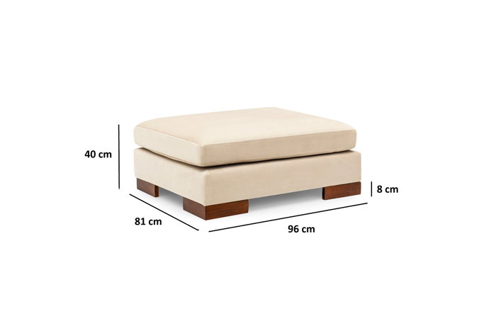 Atelier Del Sofa Tulip Corner Right con Puf - Beige